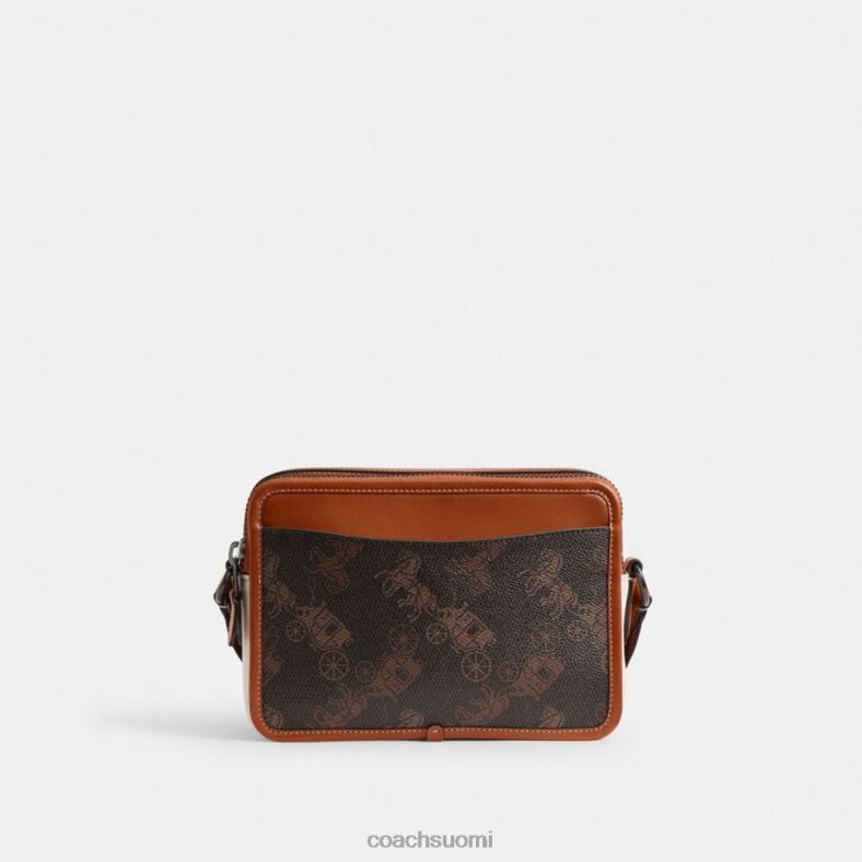 Coach miehet charter crossbody 24 isolla hevos- ja vaunupainatuksella tryffeli / kiillotettu meripihka VF6B6655