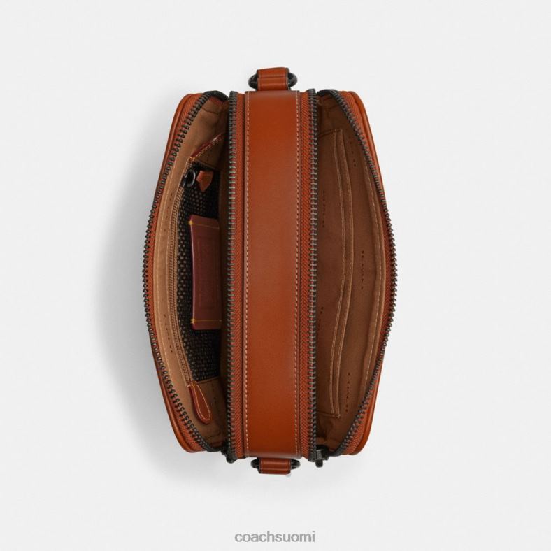 Coach miehet charter crossbody 24 isolla hevos- ja vaunupainatuksella tryffeli / kiillotettu meripihka VF6B6655