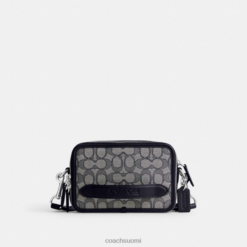 Coach miehet charter crossbody signature jacquard keskiyön laivasto VF6B6667