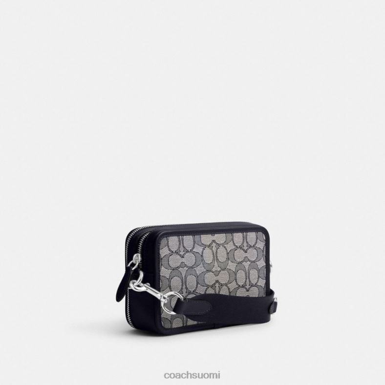 Coach miehet charter crossbody signature jacquard keskiyön laivasto VF6B6667