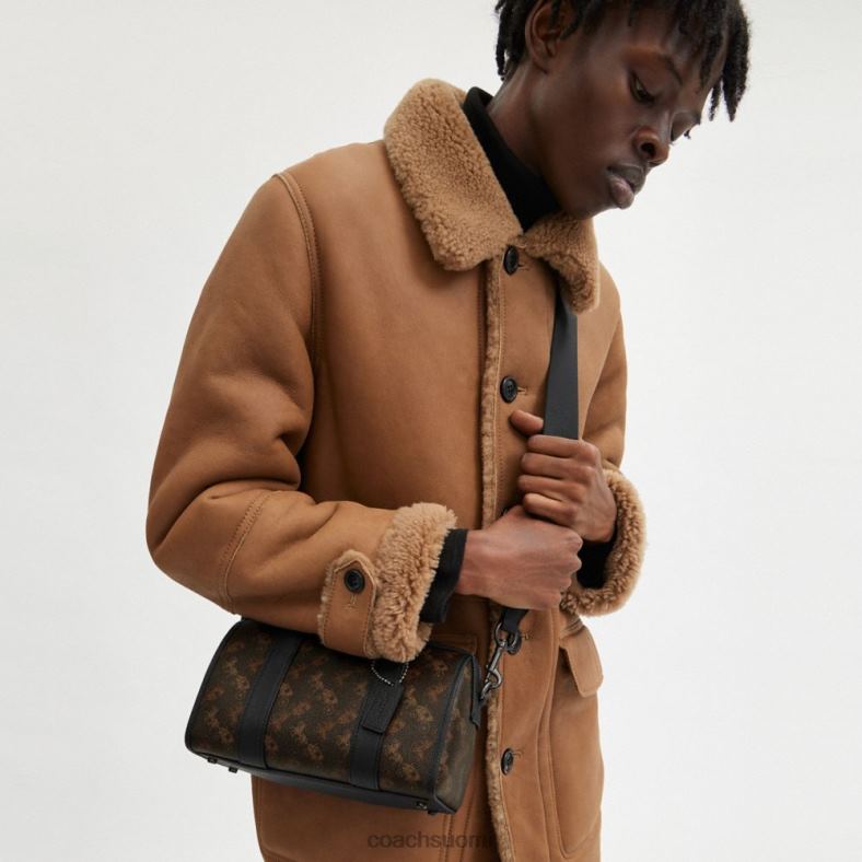 Coach miehet gotham duffle 24 hevos- ja vaunupainatuksella tryffeli/musta VF6B6658