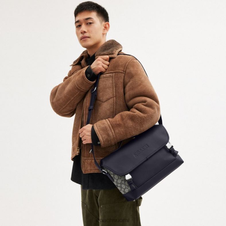 Coach miehet liigan pyörälaukku tunnusomaista jakardia keskiyön laivasto VF6B6665