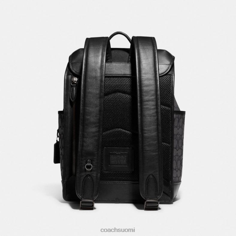 Coach miehet League läppäreppu tunnusomaista jakardia hiili/musta VF6B6684