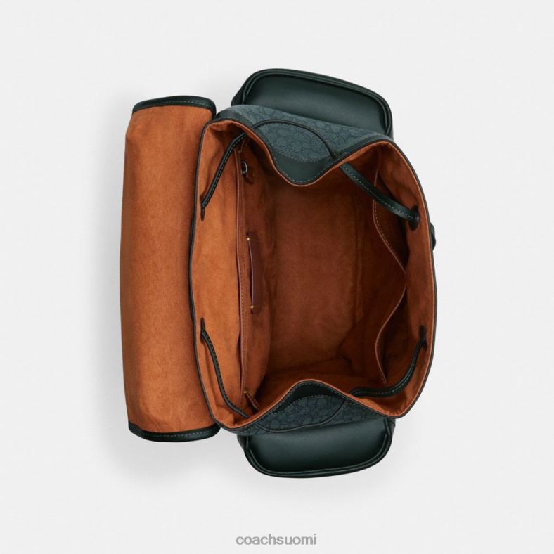 Coach miehet kiinnitysreppu mikrosignature jacquard -väriä amazonin vihreä VF6B6682