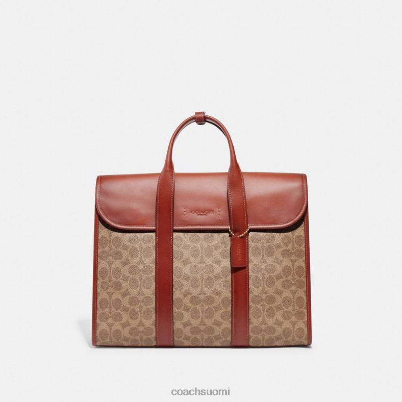 Coach miehet gotham portfolio allekirjoituskankaalla rusketus/ruoste VF6B6626