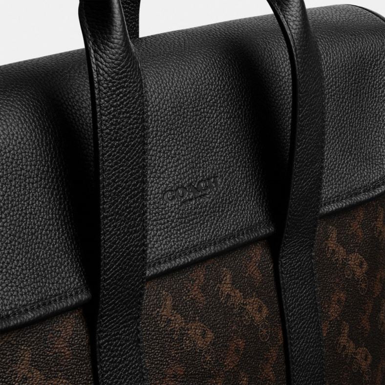 Coach miehet gotham-portfolio hevos- ja vaunupainatuksella tryffeli VF6B6619