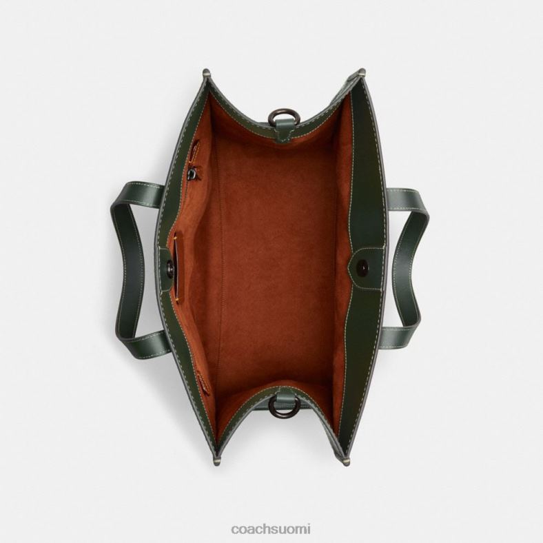 Coach miehet kenttälaukku 40 mikrosignature jacquard -väriä amazonin vihreä VF6B6635