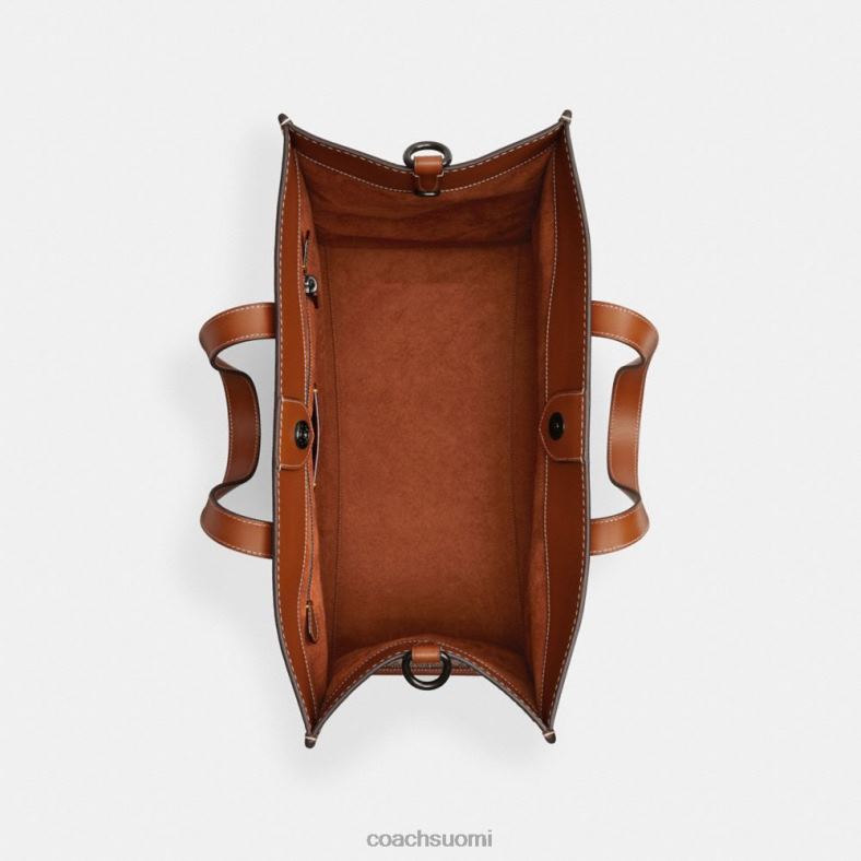 Coach miehet kenttälaukku 40 mikrosignature jacquard -väriä kaakao/kiillotettu meripihka VF6B6636