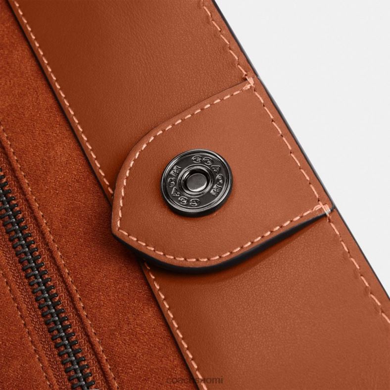 Coach miehet kenttälaukku 40 mikrosignature jacquard -väriä kaakao/kiillotettu meripihka VF6B6636