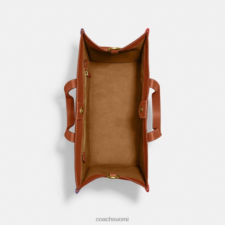 Coach miehet kenttälaukku 40 sateenkaarivirkkauksella kiillotettu meripihka monivärinen VF6B6642