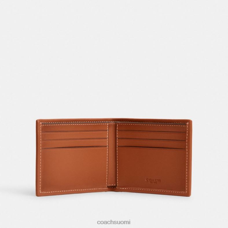 Coach miehet ohut billfold lompakko mikrosignature jacquard amazonin vihreä VF6B6708