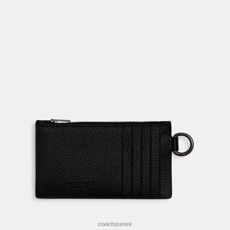 Coach miehet vetokorttikotelo, jossa hevos- ja vaunupainatus tryffeli/musta VF6B6722