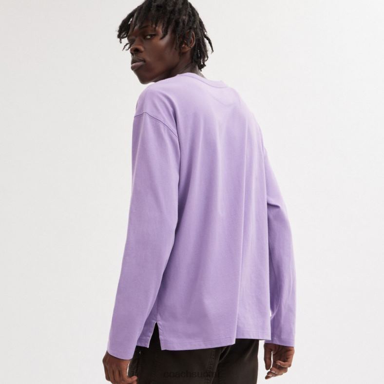 Coach miehet cosmic coach pitkähihainen t-paita violetti multi VF6B6770