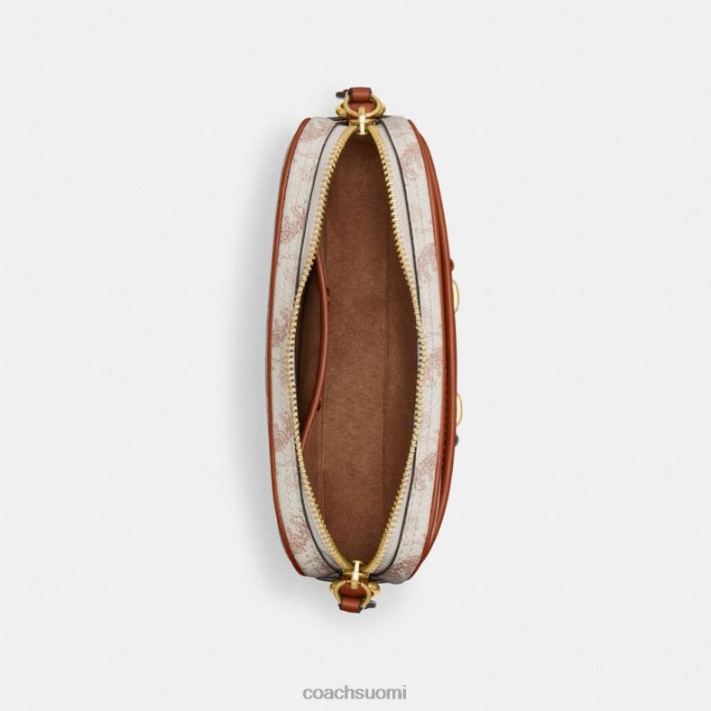 Coach naiset avery olkalaukku hevos- ja vaunupainatuksella b4/liitukiillotettu keltainen VF6B6213