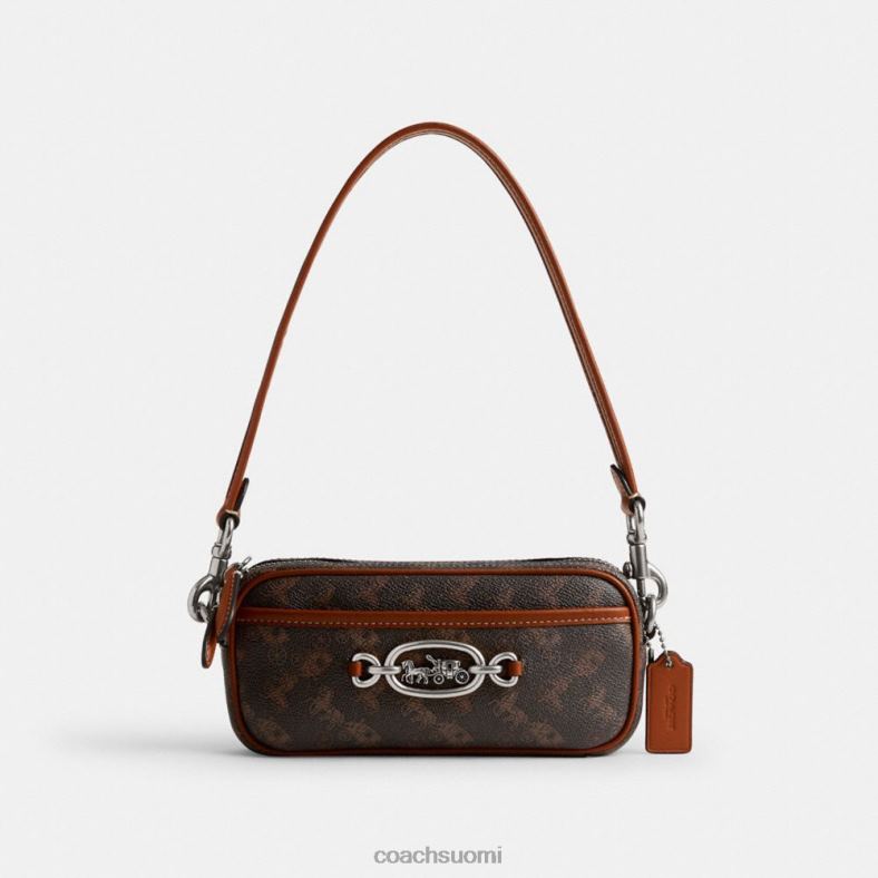 Coach naiset avery olkalaukku hevos- ja vaunupainatuksella b4/tryffeleillä kiillotettu meripihka VF6B6216