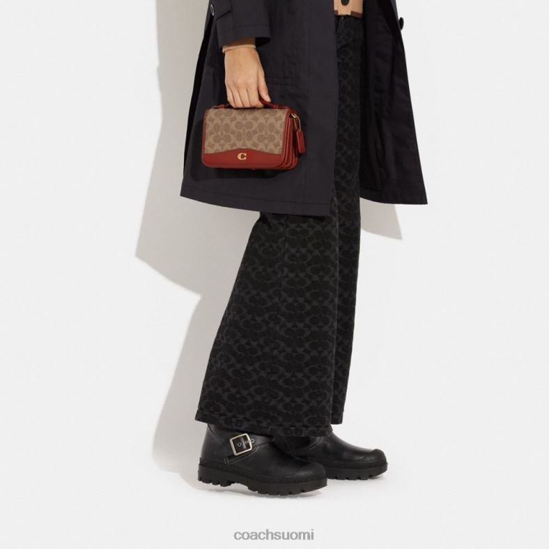 Coach naiset bea crossbody signature canvas b4/ruskea ruoste VF6B6244