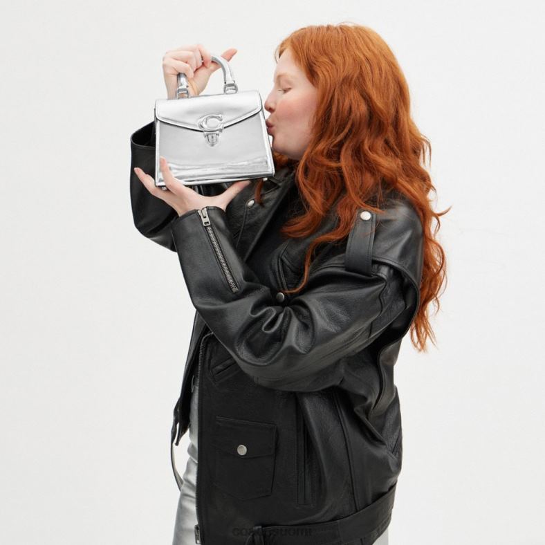 Coach naiset sammy yläkahva 21 hopeaa metallia lh / hopea VF6B6230