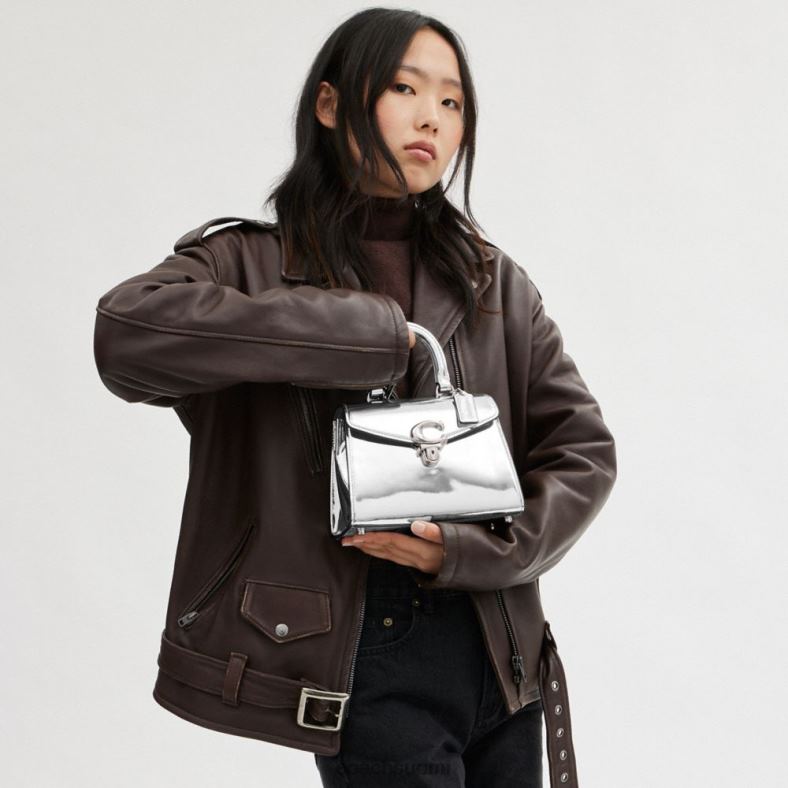 Coach naiset sammy yläkahva 21 hopeaa metallia lh / hopea VF6B6230