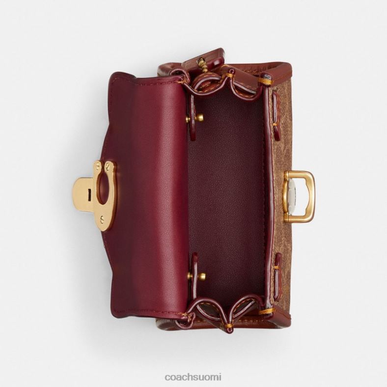 Coach naiset sammy-yläkahva tunnuskankaasta b4/ruskea ruoste VF6B6210