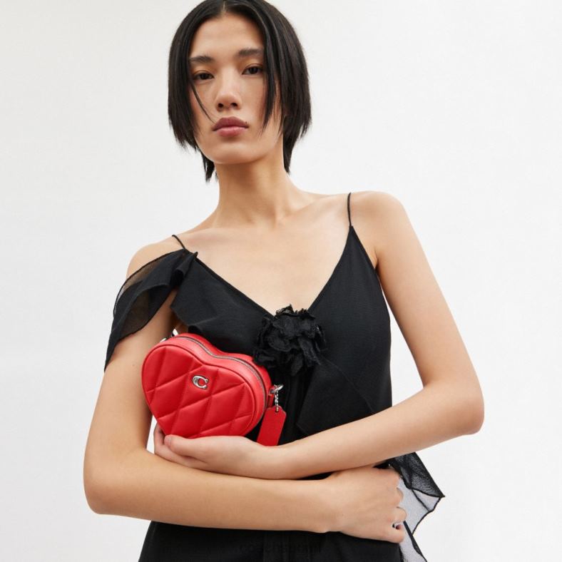 Coach naiset sydän crossbody 14 tyynytikkauksella lh/sport punainen VF6B6202