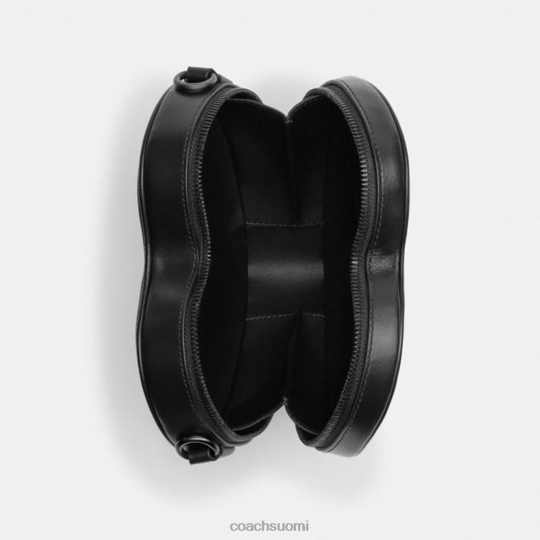 Coach naiset sydän crossbody allekirjoituskankaalla mw/hiili/musta VF6B6205