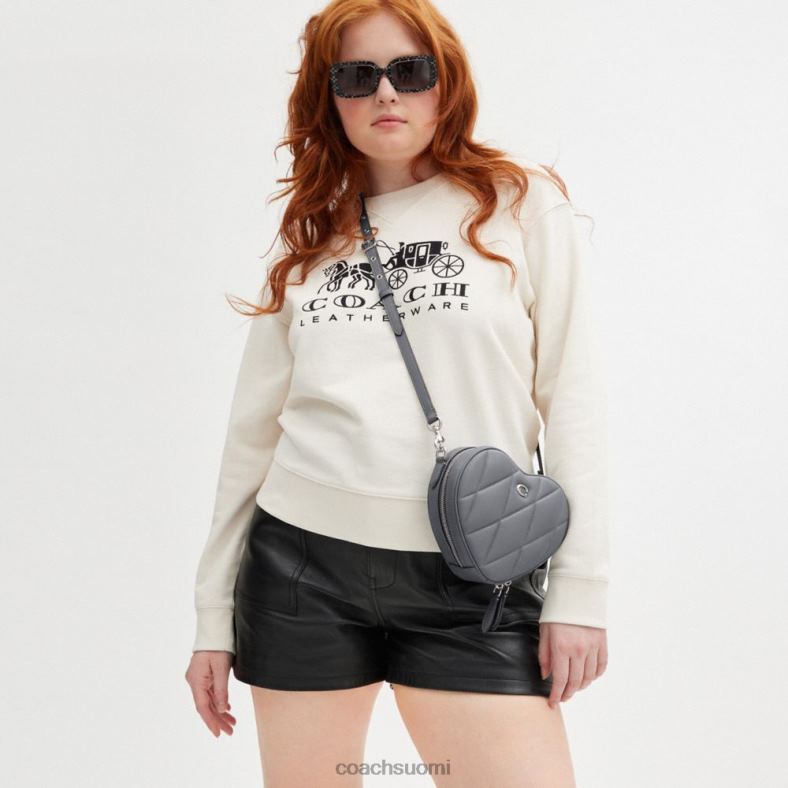 Coach naiset sydän crossbody tikkauksella lh/harmaa sininen VF6B6206