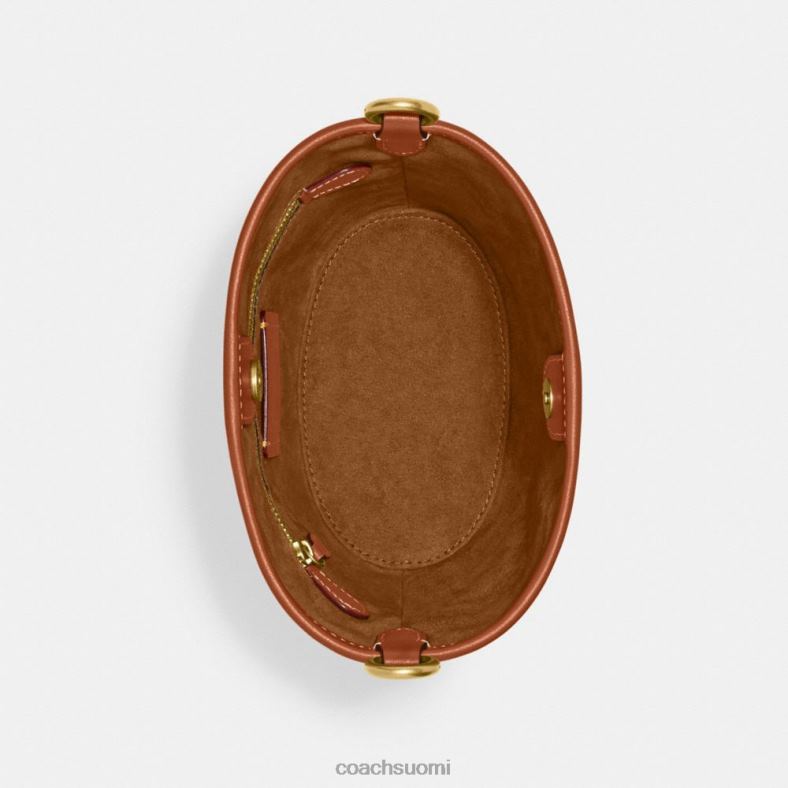 Coach naiset dakota bucket bag 16 hevos- ja vaunupainatuksella b4/tryffeleillä kiillotettu meripihka VF6B618