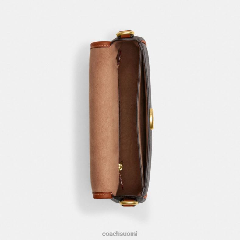 Coach naiset harley crossbody laukku hevosen ja vaunujen painatuksella b4/tryffeleillä kiillotettu meripihka VF6B624