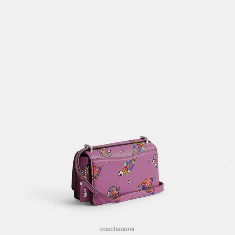 Coach naiset kosminen valmentaja bandiitin crossbody rakettiprintillä lh/violetti orkidea moni VF6B6185