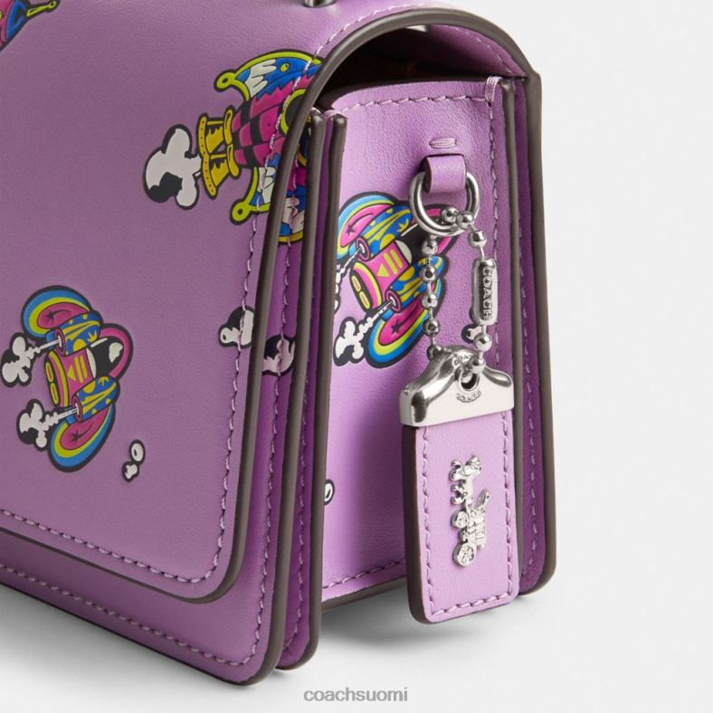 Coach naiset kosminen valmentaja bandiitin crossbody rakettiprintillä lh/violetti orkidea moni VF6B6185