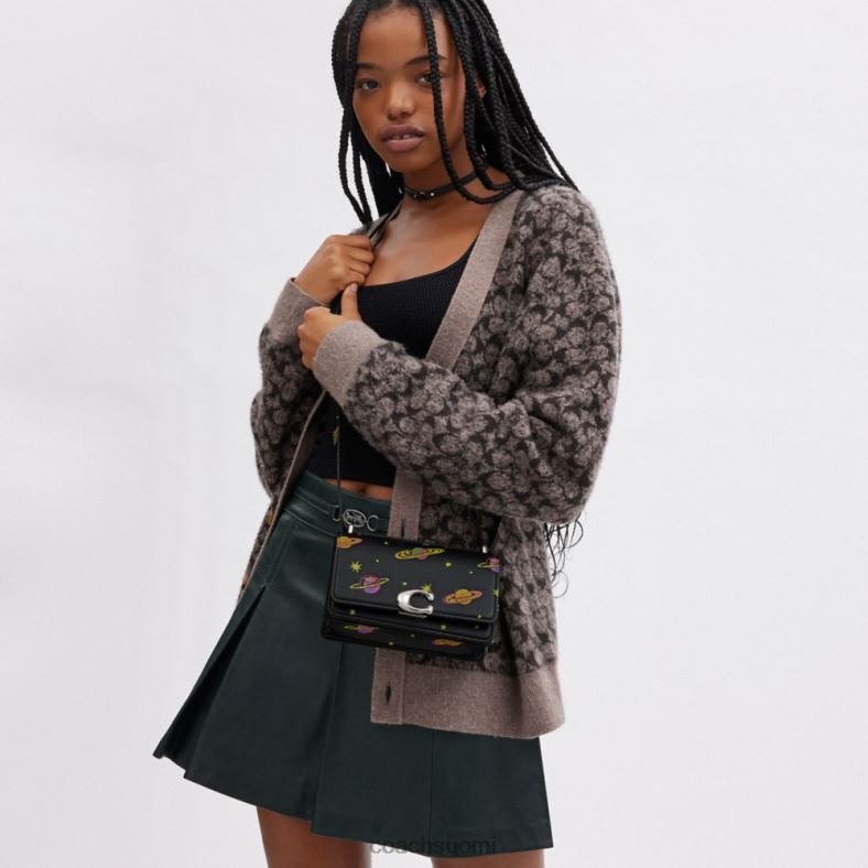 Coach naiset kosminen valmentaja rosvo crossbody planeettaprintillä lh/musta monitoimi VF6B6187