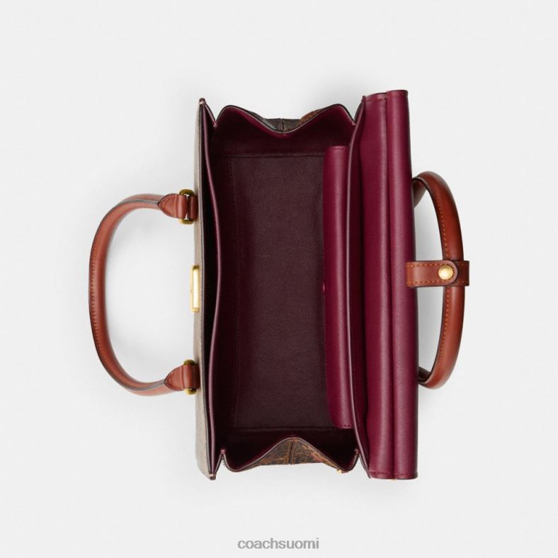 Coach naiset luuta kantava kankaalla käärmeennahkainen yksityiskohta b4/ruskea ruoste VF6B6172