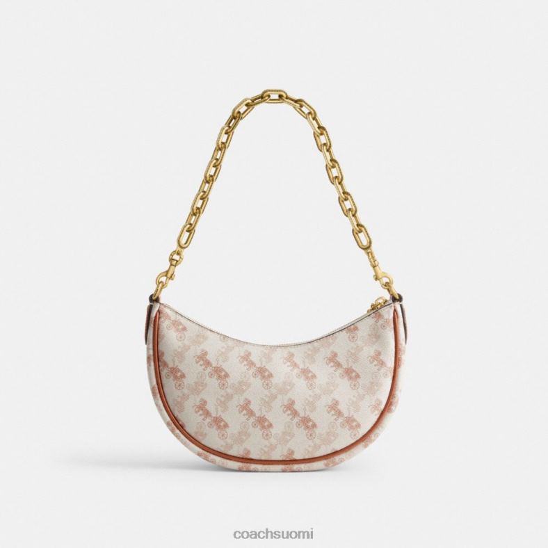 Coach naiset mira olkalaukku hevosen ja vaunujen painatuksella b4/liitukiillotettu keltainen VF6B655