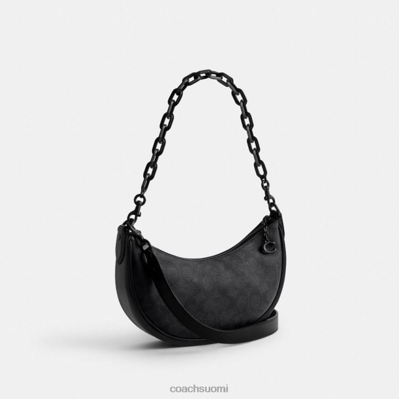 Coach naiset mira olkalaukku omaleimaiselle kankaalle mw/hiili/musta VF6B652