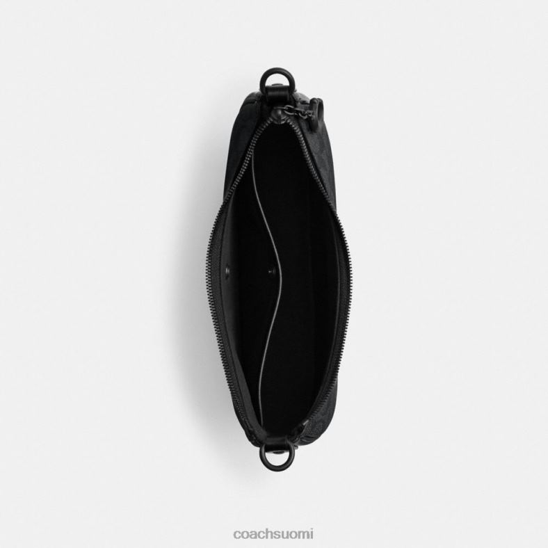 Coach naiset mira olkalaukku omaleimaiselle kankaalle mw/hiili/musta VF6B652