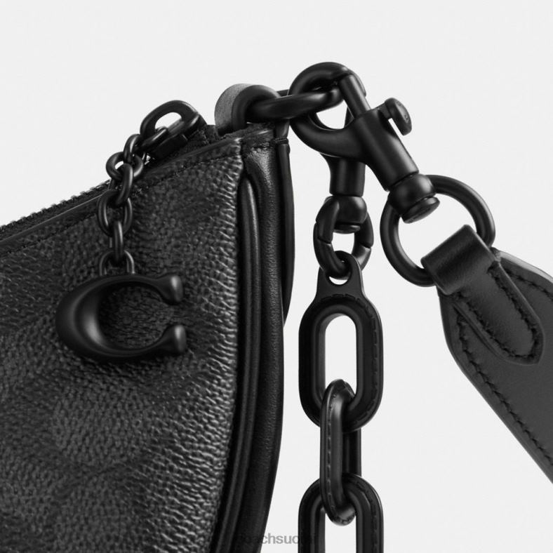 Coach naiset mira olkalaukku omaleimaiselle kankaalle mw/hiili/musta VF6B652