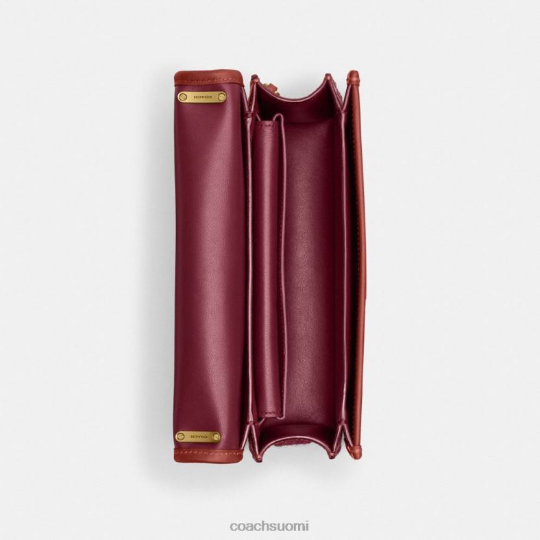 Coach naiset kosminen valmentaja bandiitin olkalaukku kankaalla ja laastareilla b4/tan rust multi VF6B6267