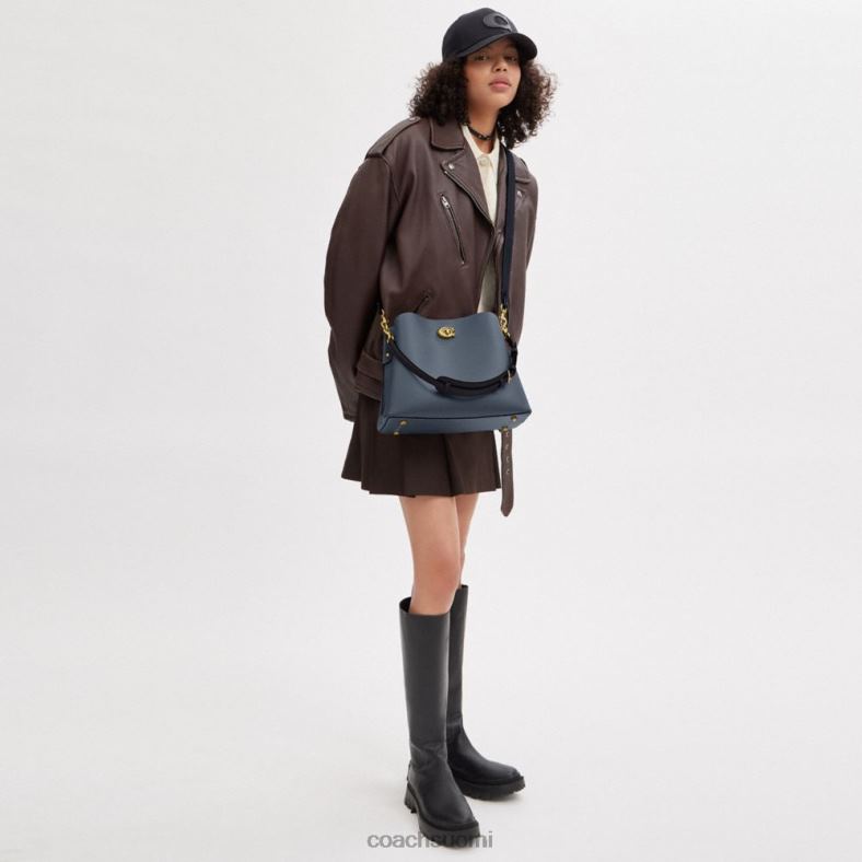 Coach naiset paju olkalaukku colorblockissa b4/denim VF6B6265