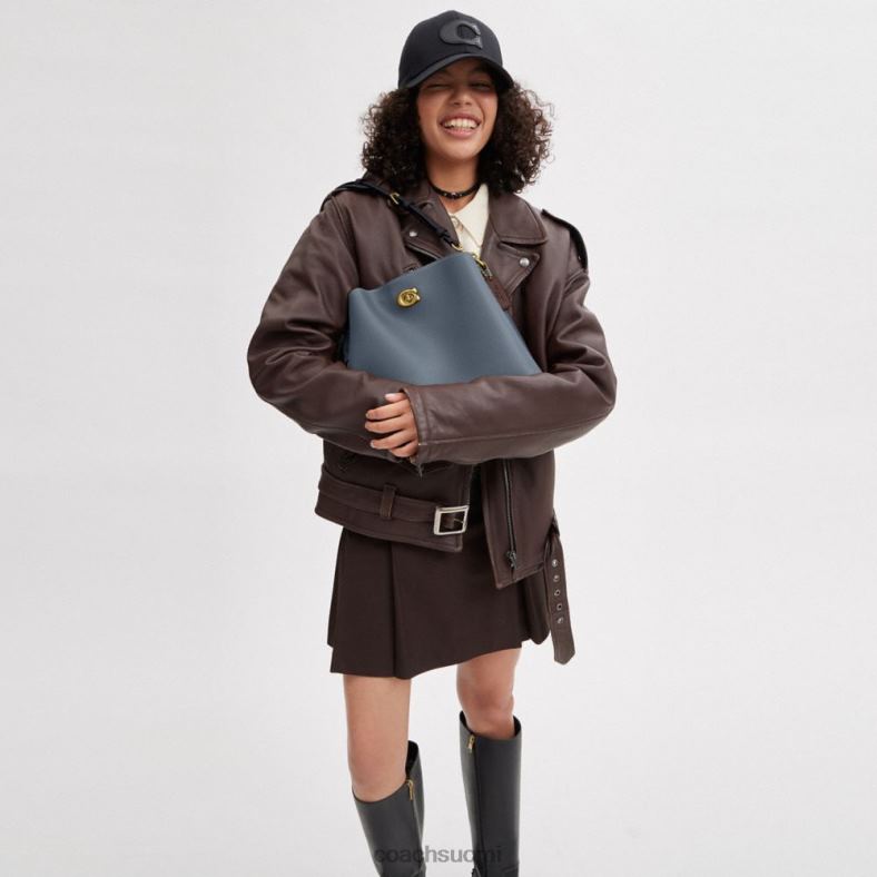 Coach naiset paju olkalaukku colorblockissa b4/denim VF6B6265