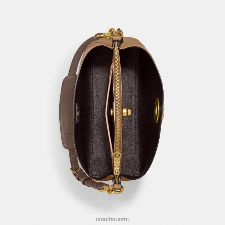 Coach naiset paju olkalaukku colorblockissa b4/toffee multi VF6B6266