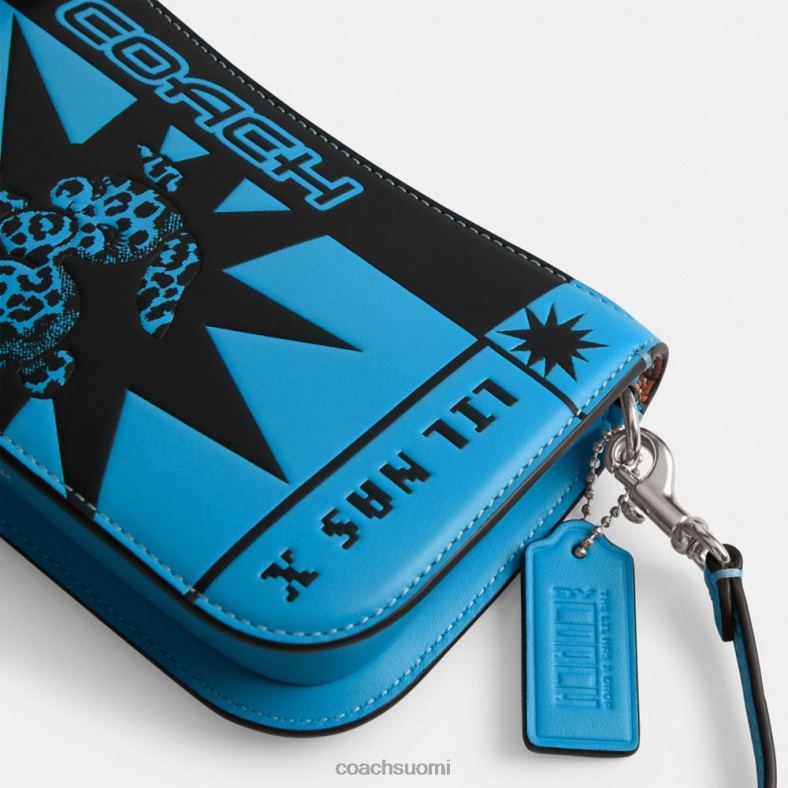 Coach naiset lil nas x drop penn -olkalaukku lh/lh/pupu flyer montero sininen VF6B664