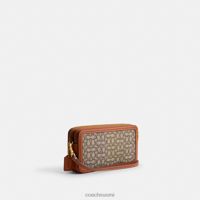 Coach naiset kira crossbody mikrosignature jacquard b4/kaakaokiillotettu amb VF6B6306