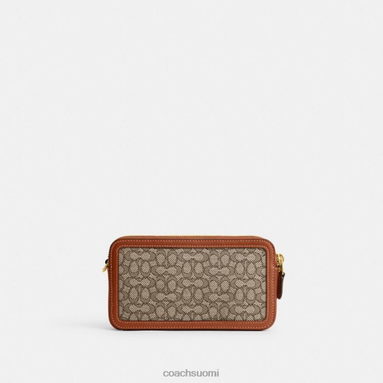 Coach naiset kira crossbody mikrosignature jacquard b4/kaakaokiillotettu amb VF6B6306