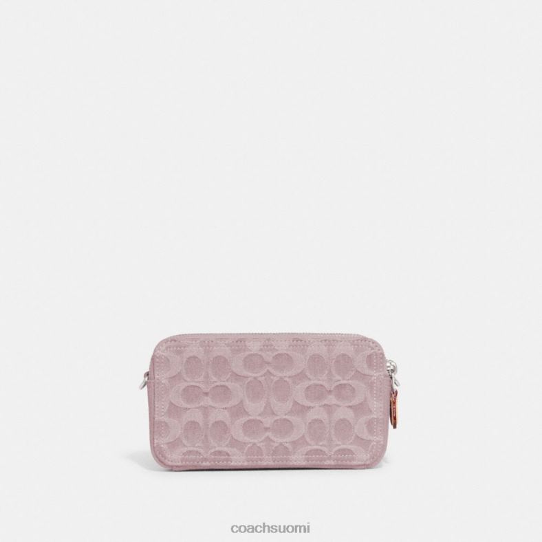 Coach naiset kira crossbody signature-denimissä lh/vaalean violetti VF6B6313