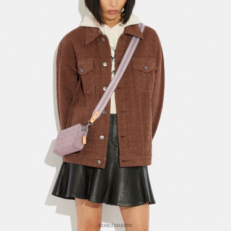 Coach naiset kira crossbody signature-denimissä lh/vaalean violetti VF6B6313