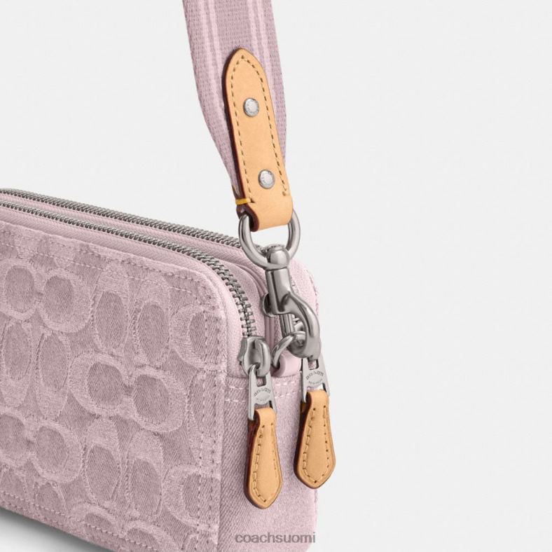 Coach naiset kira crossbody signature-denimissä lh/vaalean violetti VF6B6313