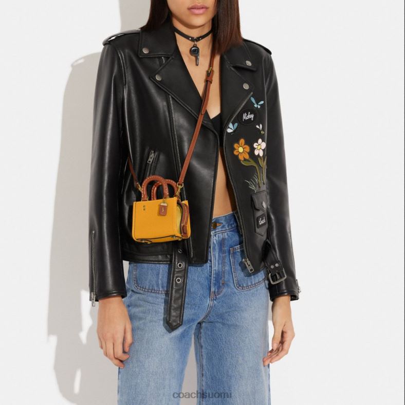 Coach naiset rogue 12 in colorblock regeneratiivista nahkaa b4/buttercup multi VF6B696