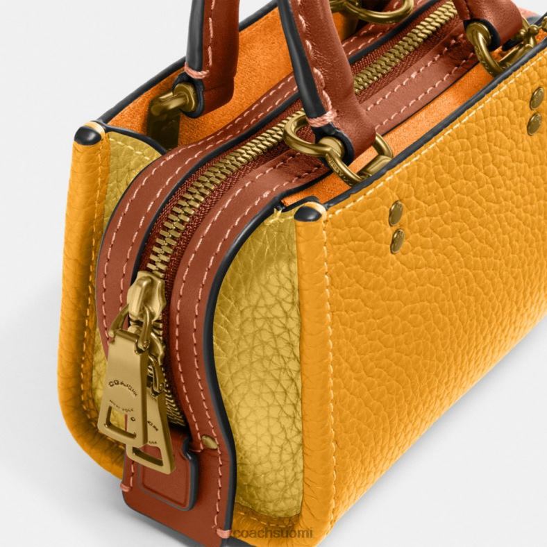 Coach naiset rogue 12 in colorblock regeneratiivista nahkaa b4/buttercup multi VF6B696