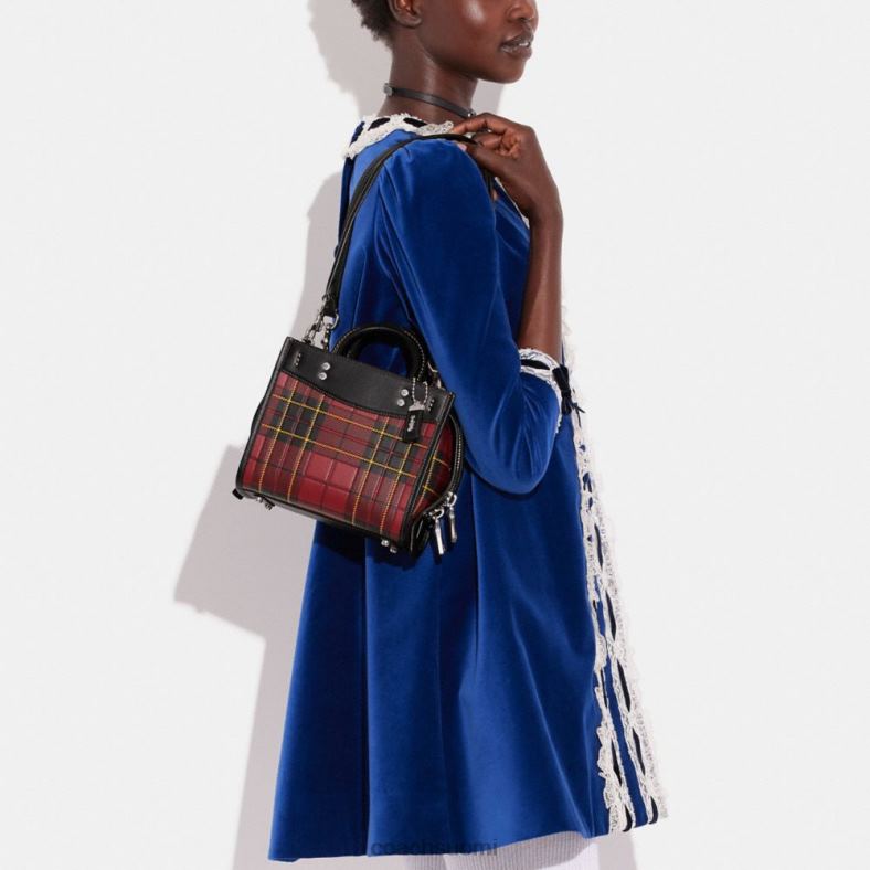 Coach naiset rogue 20 ruudullinen painatus lh/cherry multi VF6B683