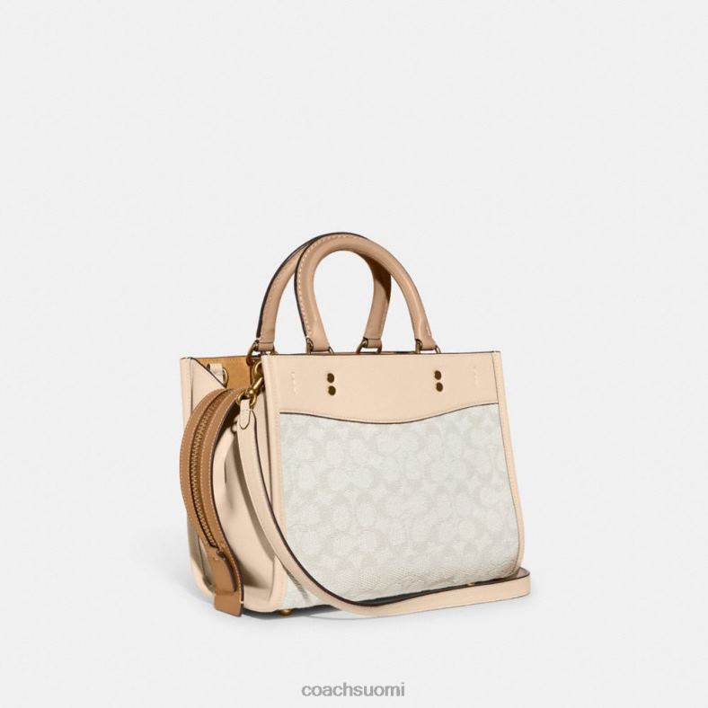 Coach naiset rogue 25 tunnustekstiili jacquard b4/liitu norsunluu multi VF6B679